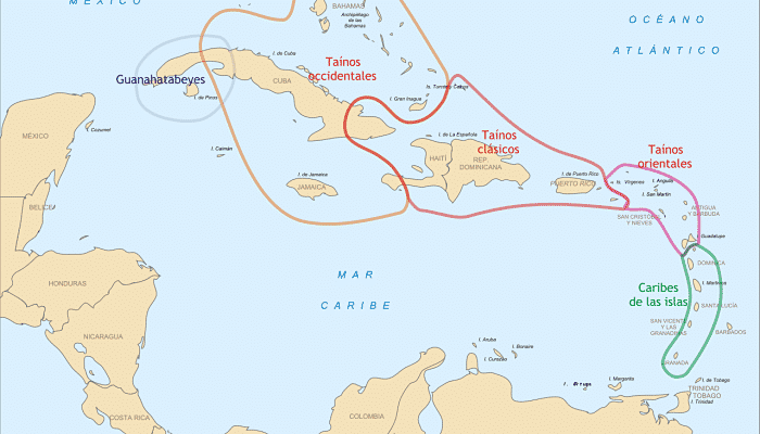 mapa de las islas del caribe