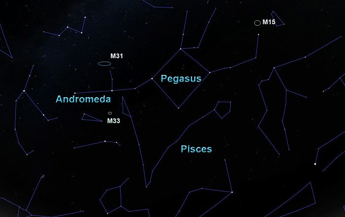 Estrellas principales de la constelación de pegaso