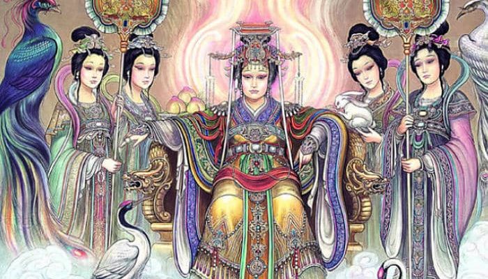 Wangmu Niangniang, o la Reina Madre de Occidente, es la diosa más alta y es la esposa del Emperador de Jade en el Taoísmo.