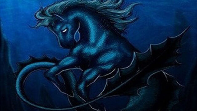 Caballos acuáticos de la mitología escocesa. 6) Kelpie de la mitología escocesa.